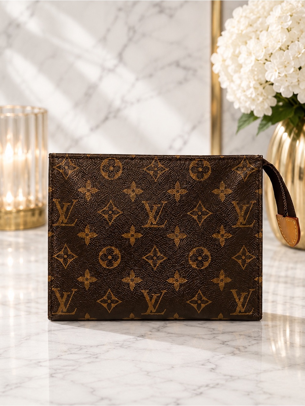 Louis Vuitton Monogram Vintage Travel Toiletry Pouch Cosmetic Bag Code N00916